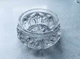 Vintage Cut Glass Flower Design Trinket Pot  - £5.10 GBP
