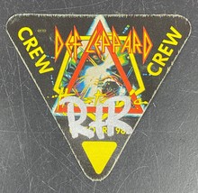 Def Leppard Hysteria Tour 1987 Backstage Pass Authentic Chicago Vintage Crew - £15.45 GBP