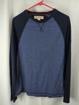 Tommy Bahama Men's Navy Heather Blue Pullover Raglan Shirt M medium long... - $12.34