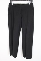 Theory 8 Black Wool Stretch Wide Leg Trousers Pants - £22.40 GBP