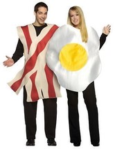 Bacon Fried Egg Adult Couples Costume Food Breakfast Funny Halloween GC7096 - $74.99