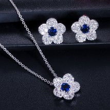 CWWZircons New Fashion Korean Jewelry AAA Cubic Zircon Stone Pave Flower Women J - £16.63 GBP