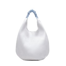 MABULA Pleated Soft Leather Women  Bags Fashion Ruched Handle Handbag Large Capa - £144.28 GBP
