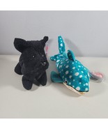 Ty Beanie Babies Plush Lot Poseidon Whale and Scottie Dog - $12.99