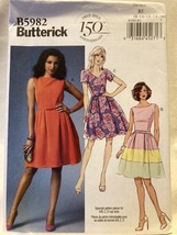 Butterick B5982 Sewing Pattern Misses Petite Dress &amp; Belt NOS Sz 8-16 PE... - £5.01 GBP