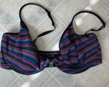 Victoria&#39;s Secret 36D Sexy Underwire Striped Demi Gem EnCrusted “V” Fron... - £21.52 GBP