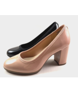 Anne Klein Castana Patent Mid Block Heel Round Toe Pump Choose Sz/Color - $1,559.16 MXN