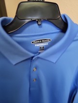 Pebble Beach Golf Polo Mens Shirt with Short Sleeve and Tonal Check XL - £9.68 GBP