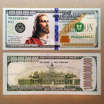 JESUS Christ on Trillion Dollar Bill - Become a Trillionaire Now! LOL! Fake Mone - £3.97 GBP
