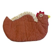 Bread Basket Toaster Cover MCM Retro Vintage Homemade Chicken Lace Edge Quilted - £18.78 GBP