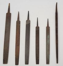 *J9) Vintage Mixed Lot of 6 Hand Files Machinist Bastard Half Round - $19.79