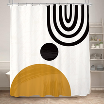 KOMLLEX Abstract Mid Century Shower Curtain 60Wx72H Inch Modern Minimalist Boho  - £20.14 GBP
