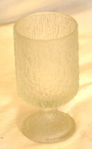 Crystal Ice Footed Wine Glass Tree Bark Textured Indiana Glass MCM - $14.84