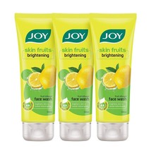 Joy Skin Fruits Skin Brightening &amp; Glowing, Lemo Face Wash, 100ml (Pack of 3) - £23.65 GBP