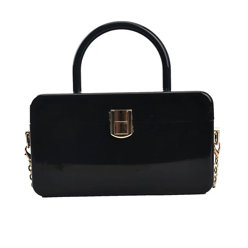 New Trendy Lock Bags Fashion Woman Handbags With Short Handle Acrylic  Party Eve - $79.16