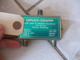 NEW VHF UHF (54-216) &amp; MMDS Combiner Duplexer Power Passing # DIPLEX-33WPP - £22.55 GBP