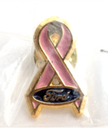 Ford Motors Pink Ribbon Breast Cancer Awareness Enamel Pin VTG Promo Badge - $18.02 CAD