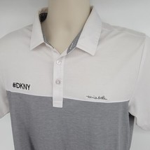 Travis Mathew #Dkny Polo Golf Shirt Men&#39;s Size M Gray White - $24.70