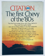 1980 Chevrolet Citation Dealer Showroom Sales Brochure Guide Catalog - £7.43 GBP