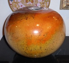 American Potter Bob Smith Raku Sculpture Art Pottery Vase - £117.64 GBP