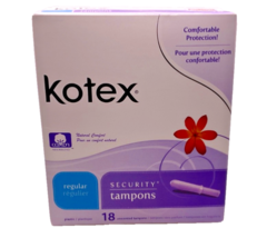 Kotex Security Tampons Regular Absorbency Unscented, 18 Count - $423.09 MXN