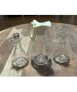 1 Vintage Anchor Hocking Log Cabin Maple Syrup &amp; 2 Smaller Containers/Pi... - €35,95 EUR