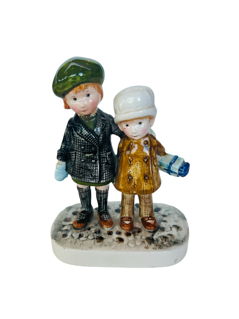 American Greetings 1971 Antique Vtg Figurine Sculpture Can't Be Poor Friend gift - $29.65