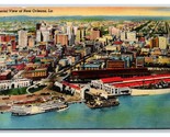 Aerial View New Orleans LA UNP Linen Postcard V3 - £3.07 GBP