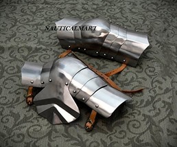 SCA Larp Combat Leg Armor, Medieval Cuisses with Knees and Poleyns - £115.73 GBP