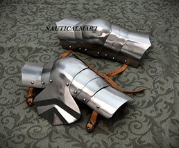 SCA Larp Combat Leg Armor, Medieval Cuisses with Knees and Poleyns - $147.51