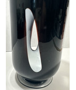 Hand Blown Art Glass Vase 11&quot; Window Pane Deep Amethyst Murano Style - £53.86 GBP