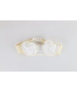 Vintage 70s Union Made Flower Floral Lace Underwire Clasp Back Bra Cream... - $48.67 CAD