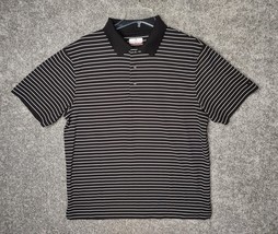 Grand Slam Shirt Men X-Large Black &amp; White Striped Golf Polo Collared At... - £10.15 GBP