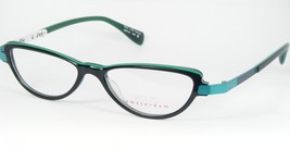 YOU&#39;S Amsterdam 1122 02 Noir/Sarcelle / Vert Lunettes Monture 49-15-140mm - $75.21