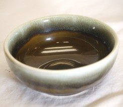 Copper Green Pfaltzgraff Coupe Cereal Bowl Brown Background Green Drip USA - $19.79