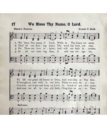 1894 Sheet Music We Bless Thy Name O Lord Religious Victorian Hymns 7.75... - $28.05 CAD