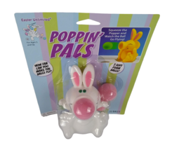 Easter Bunny Rabbit Popper Toy Poppin Pals Shooter Figure 3 Soft Pink Foam Balls - £12.69 GBP