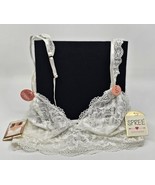 SPREE Intimates Lace Sheer Bralette Bra Double Strap Breathable White - $219.33 MXN