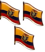 Pack of 3 Ecuador Single Flag Lapel Pins - $10.95