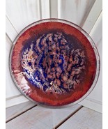 Jones Glassworks Fused Art Glass Swirled Bowl/Dish Copper/Blue Metallic ... - £19.43 GBP