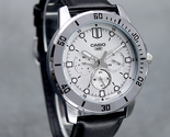 Casio Men&#39;s Leather Band Wrist Watch MTP-VD300L-7E - £60.73 GBP