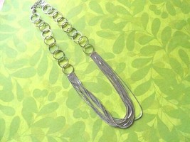 Circle layer chain silver necklace-SALE CLEARANCE - €7,73 EUR