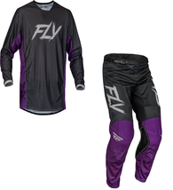 Fly Racing Kinetic Mesh Rave Black Purple Silver Dirt Bike Adult MX Moto Gear - £133.29 GBP