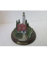 THOMAS KINKADE SCULPTURE CLEARING STORMS 4.25&quot;H LIGHTED LIGHTHOUSE LotD - $12.82