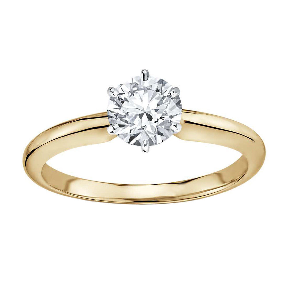 Primary image for 1.01 Carat GIA Certified Round Diamond Solitaire Engagement Ring 14K Yellow Gold