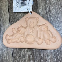 Amaco Cotton Press Terra-Cotta Cookie Mold Teddy Bears - $10.99