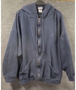 REEBOK Hoodie Jacket Mens 4XL Blue Full Front Zip Kangaroo Pouch Sweatsh... - £21.82 GBP