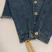 CAVALINI Denim Collection DJK196M Women’s Blue Crop Frayed Jacket Size Small image 3