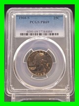 1968-S Washington Quarter - PCGS PR69 Proof 25C - £27.16 GBP