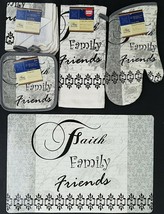 Kitchen Linen &amp; Placemats Faith Family Friends Theme, Select: Item(s) - £5.19 GBP+